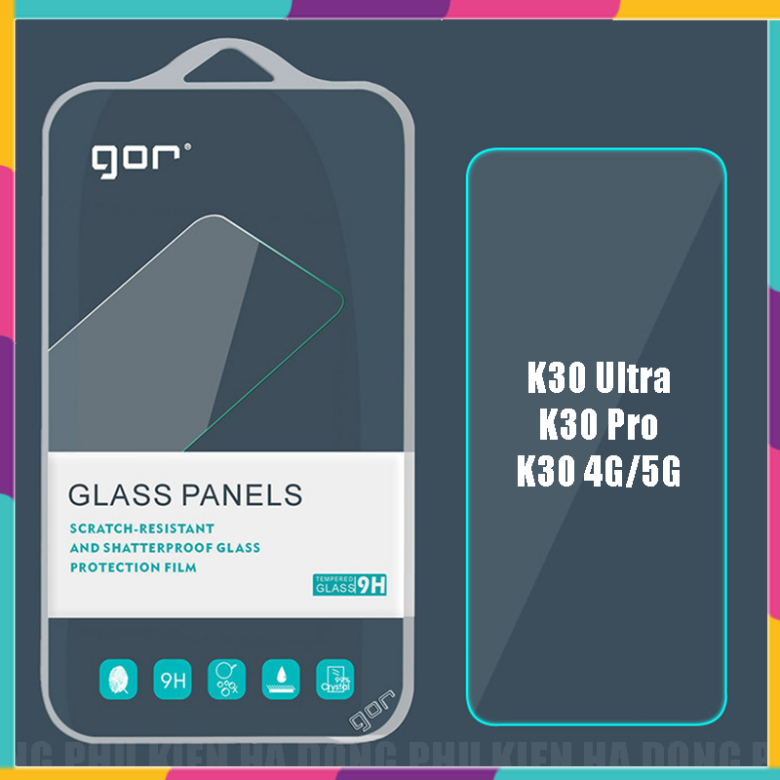 (Kính Gor) Kính cường lực Xiaomi Redmi K30, K30 Pro, K30 Ultra Gor full hộp