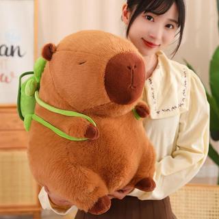 Capybara Thú Nhồi Bông Đáng Yêu - Gấu Bông Chuột Lang Nước Nâu Vải Siêu Mềm Mịn