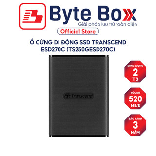 Ổ cứng di động SSD Transcend ESD270C 250GB / 500GB / 1TB / 2TB 520MB/s (TS250GESD270C) Bảo hành 3 năm