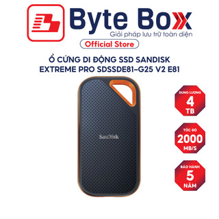 Ổ cứng di động SSD Sandisk Extreme Pro SDSSDE81-G25 1TB / 2TB / 4TB  V2 E81 2000MB/s Bảo hành 5 năm