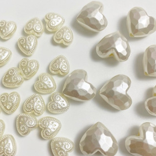 Hạt hình khối Trái Tim nhựa ABS cao cấp xỏ vòng cổ/ vòng tay/ dây đeo điện thoại Handmade DIY