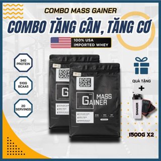 Combo 2 túi - Mass Gainer Sữa Tăng cân Tăng Cơ Body Gold túi 1,5 Kg( Hàng chính hãng)