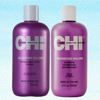 Dầu gội xả CHI tăng phồng giúp tóc bồng bềnh (màu tím) Magnified Volume 355mlx2