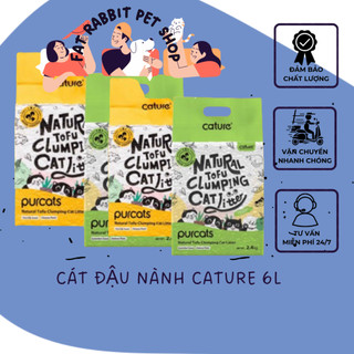 cát đậu nành cature 6l - cát vệ sinh cho mèo🐶fat rabbit🐱freeship🐱hỏa tốc nội thành
