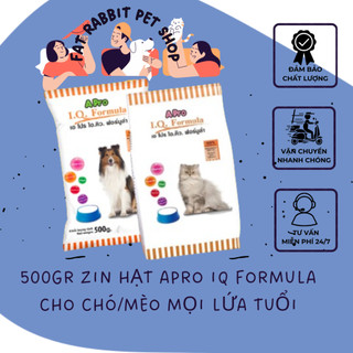 500gr zin hạt apro iq formula cho chó/mèo mọi lứa tuổi🐶🐶fat rabbit🐱freeship🐱hỏa tốc nội thành