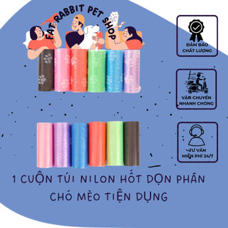1 cuộn túi nilon hốt dọn phân chó mèo tiện dụng🐶fat rabbit🐱freeship🐱hỏa tốc nội thành