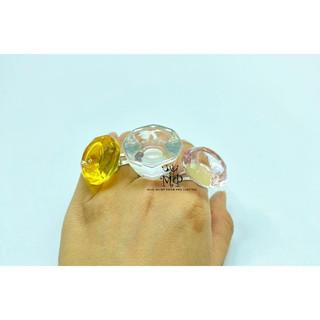 Nhẫn đổ keo nối mi, mực phun xăm pha lê