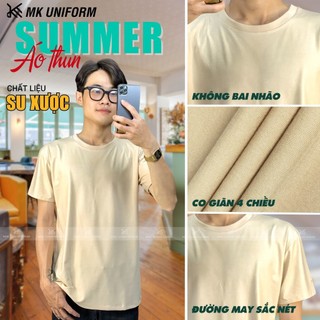 Áo Thun Trơn Nam Nữ Size Áo Nhóm Đủ Màu Vải co dãn mềm mịn, thoáng mát