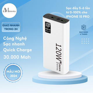  Pin sạc dự phòng 30000mah Mimota  sạc được đầy 3-4 lần cho điện thoại 