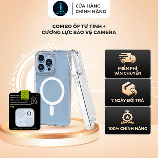 Combo Ốp lưng iphone có từ tính+ Cường lực bảo vệ cammera IP