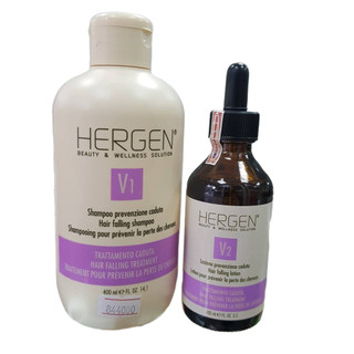 Combo Dầu gội và huyết thanh chống rụng tóc BES Hergen V1 - V2 Hair Falling 400ml/100ml