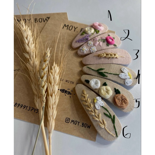 Kẹp tóc thêu tay thủ công (HandMade by Pong)