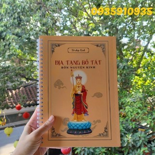 Vở chép kinh địa tạng chữ mờ