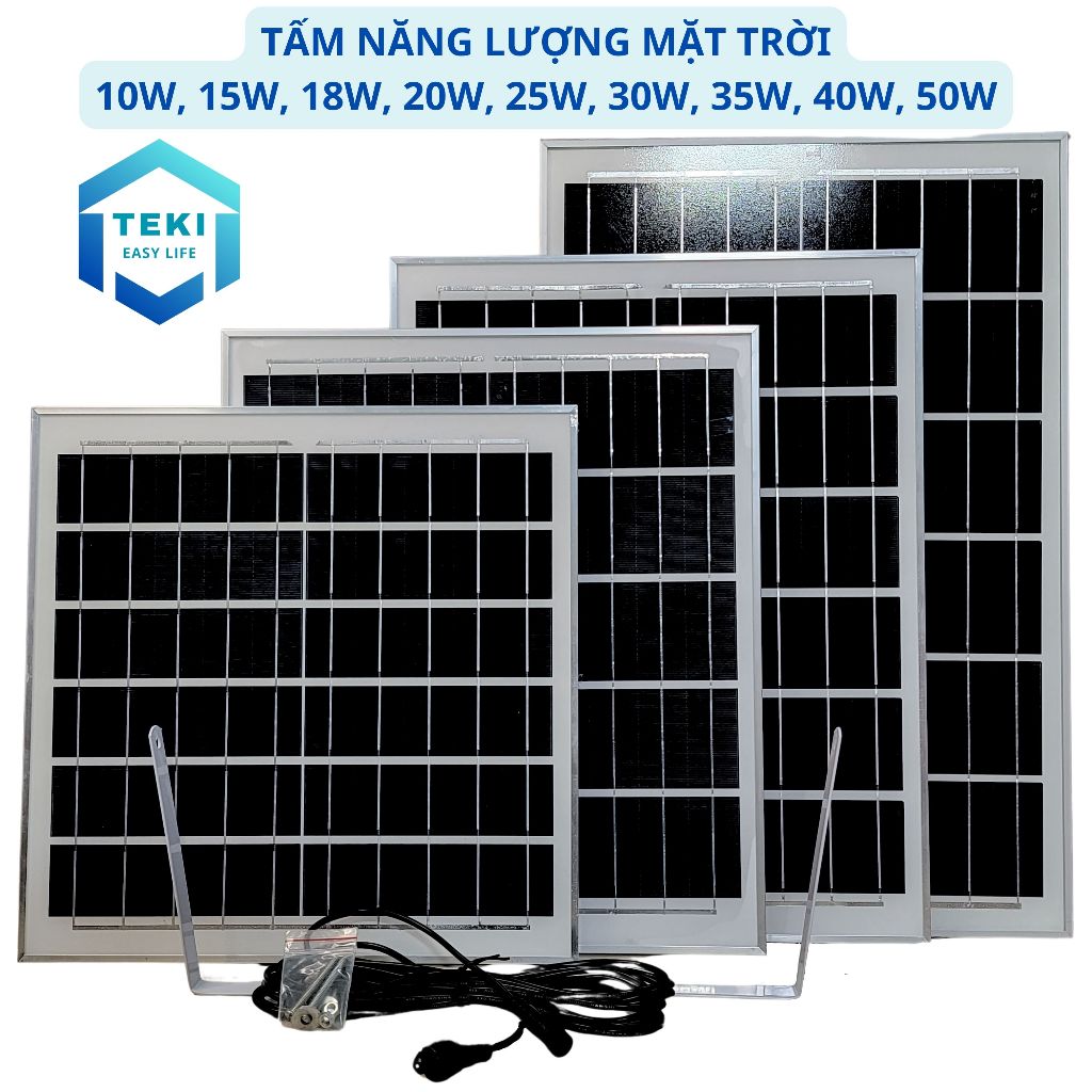 TẤM PIN NĂNG LƯỢNG MẶT TRỜI MONO 10W 15W 20W 25W 30W 35W 40W 50W - TEKI