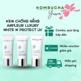 Kem chống nắng ampleur luxury white w protect uv+ spf 50+/pa++++ 30g