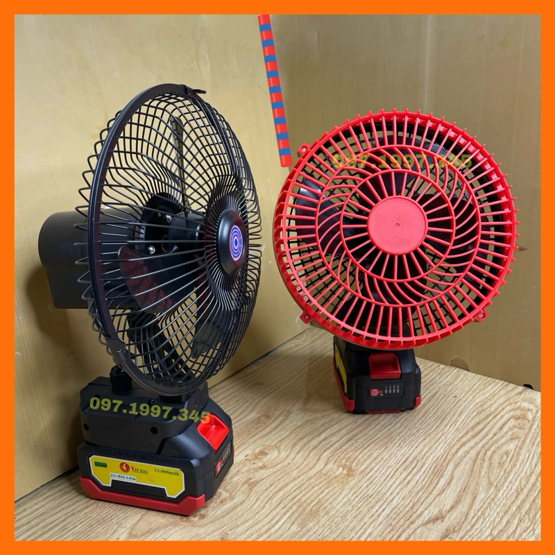 [ Siêu Hot ] Quạt Tích Điện Chạy Pin Makita 21V Sử Dụng Động Cơ 21V Motor 545 Cao Cấp Khung Bảo Vệ C