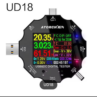 USB Tester đa năng UD18 có cổng Type C màn hình màu kết nối Bluetooth