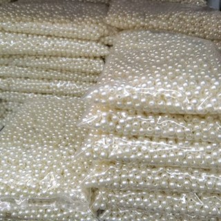  Túi 500g Hạt nhựa tròn có lỗ, hạt ngoc trai trang trí thủ công, mix đồ thủ công, design, chụp ảnh.