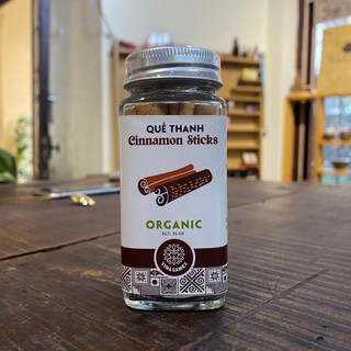 [VInasamex] Quế điếu hữu cơ 35g lọ thủy tinh- Organic Cinnamon Stick - Làm trà - Gia vị nấu ăn - Giúp làm ấm - Khử tanh