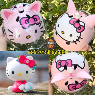 Mũ bảo hiểm trẻ em Mèo Hello Kitty cao cấp. Hàng chuẩn an toàn cho bé