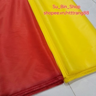 Vải AC bóng / nylong dù màu Đỏ và Vàng may cờ may diều khổ vải 1.45m