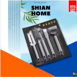 Bộ 5 Dao Bào Rau Củ Quả inox- Đa Năng Chất Liệu Inox Cầm Nặng Tay Bền Bỉ Tiện Dụng【 T4 P27 A0 】