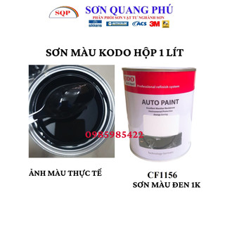 Sơn màu đen tuyền cf1156 1 lít 1k kodo, sơn phủ đen 1 thành phần cho oto xe máy sơn đen phủ bóng sonquangphu323