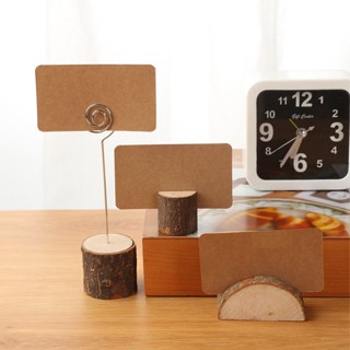 10 Đế Gỗ tự nhiên kẹp QR code, Số Bàn, Ghi Chú, Ảnh, Giá Sản Phẩm - Tặng Kèm Giấy Kraft chất lượng cao