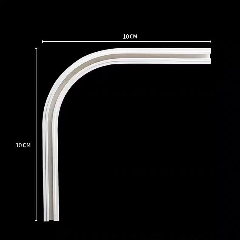 Đầu nối thanh treo rèm dán tường hình cong, đầu nối thanh treo rèm ray trượt dự phòng