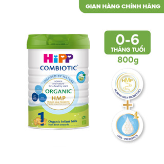 Sữa bột công thức HiPP 1 Organic Combiotic 800g bổ sung DHA trực tiếp.