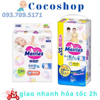 [JUMBO] Tã/Bỉm quần Merries Jumbo size L56/ XL50/ XXL32