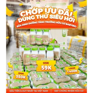 Combo sữa dinh dưỡng tăng trưởng hữu cơ babybio 250ml