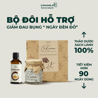 Kamamila - Combo hỗ trợ điều hoà nội tiết tố, giảm đau bụng ngày đèn đỏ, trong uống ngoài xoa - 100% thuần thảo dược