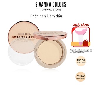 Phấn phủ dạng nén kiềm dầu Sivanna Colors Sweet Lolita Compact Powder chống nắng SPF30+++ HF190 10g