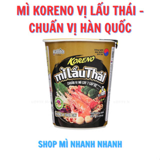 (Free ship)Thùng 12 ly mì KORENO Lẩu Thái hương vị Chua cay 65gr - chuẩn vị mì cay 7 cấp độ