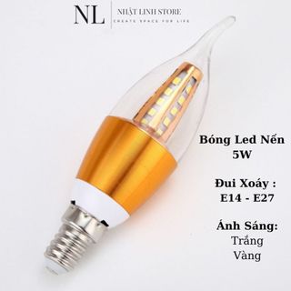 Bóng đèn led nến e14, bóng led trang trí đèn chùm/đèn tường phòng khách, phòng ngủ