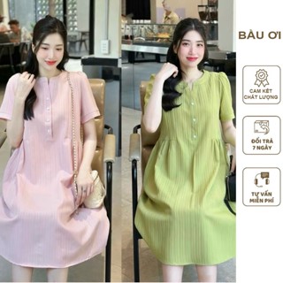  ĐẦM VÁY BẦU BABYDOLL TIỂU THƯ CÔNG SỞ CHẤT ĐŨI GÂN MỀM MÁT MẶC TRƯỚC VÀ SAU SINH ĐẸP V838 - VÁY BẦU CỘC TAY MÙA HÈ 