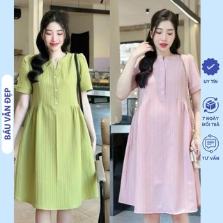 Đầm váy bầu công sở cộc tay babydoll mùa hè chất mềm mát nhiều màu v838 - váy bầu xinh sang chảnh freesize