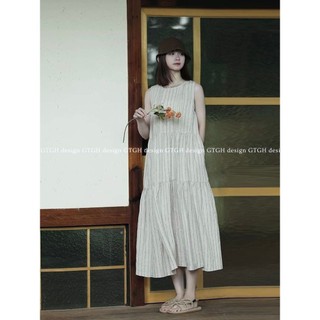Siuu phẩm váy suông kẻ sát nách so hottt hàng TKCC freesize