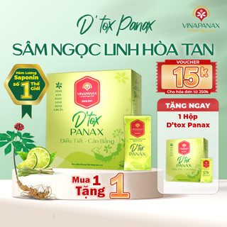  Bột uống detox thải độc gan Sâm Ngọc Linh D'tox Panax (Hộp 15 gói x 10g)