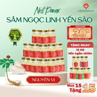 Nguyên vị - Combo Sâm Ngọc Linh Yến sào Nest Panax hỗ trợ ngủ ngon, bồi bổ cơ thể hũ 70ml (Yến sào 35%)