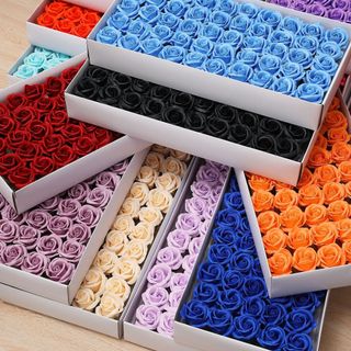 {SỈ} Đầu Bông Hoa Sáp 3 Lớp Giá Xưởng {Hộp 50 Bông}