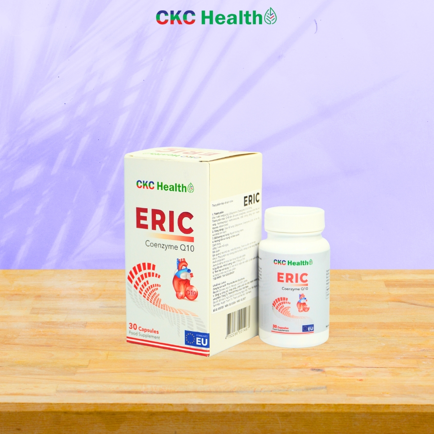 Viên nang CKC Health ERIC COENZYM Q10 Hỗ trợ sức khỏe tim mạch Hộp 30 viên