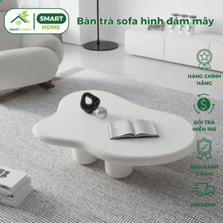 Bàn trà Sofa, bàn trà hình đám mây decor siêu xinh, bàn phụ sofa mặt dày 9cm hàng loại 1 BT02