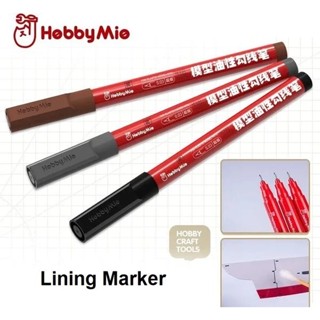  Bút kẻ lằn chìm kẻ lằn line HobbyMio Hobby Mio Gundam Marker L-01 màu đen L-02 màu xám L-03 