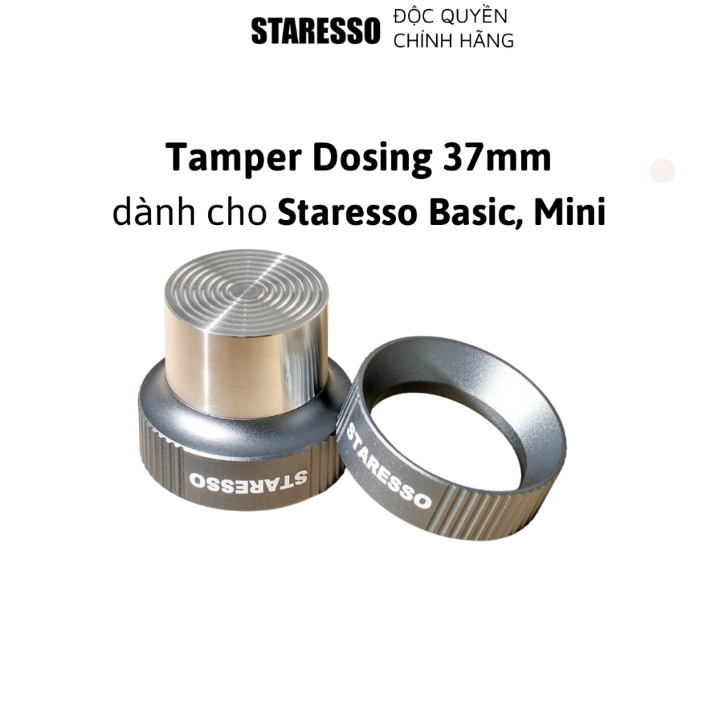Bộ Tamper Nén cà phê và Dosing Ring dành cho Staresso Basic và Staresso Mini size 37mm