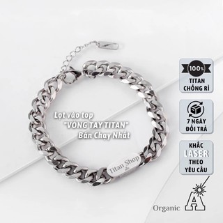  Lắc tay nam nữ khắc tên theo yêu cầu vòng tay đôi lắc ngắn thép titan làm quà tặng màu bạc 925 