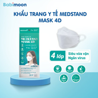 Khẩu trang 4 lớp chống bụi mịn MEDSTAND Khẩu trang y tế Medstand Mask 4D