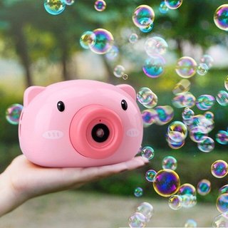 Máy ảnh chú heo con thổi bong bóng siêu đáng yêu - đồ chơi thổi bong bóng cho bé