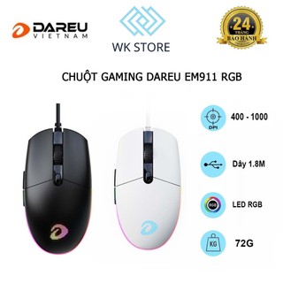 Chuột gaming dareu em911 rgb10.000 dpi